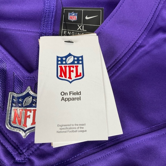 Justin Jefferson Nike On Field Minnesota Vikings Mens XL Purple NFL Jersey - Picture 12 of 13